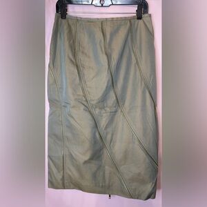 Lafayette 148 Olive Green with Gold Zipper Lined